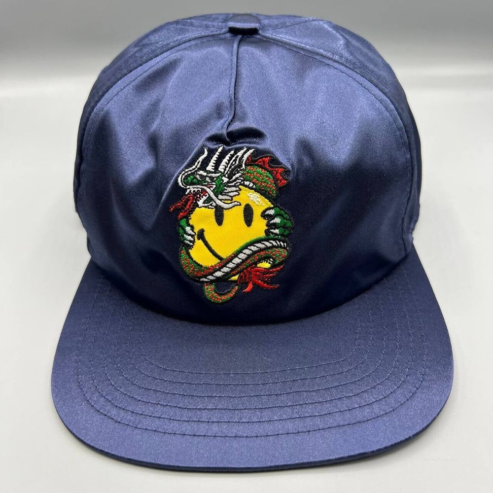 Market x Smiley‎ Logo Hat Men Navy Blue Snap Back Cap New